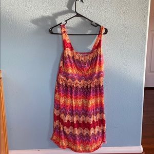 summer tank top dress, synch at waist. SOLD